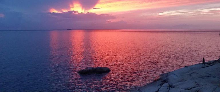 Sonnenuntergang in Pomonte, Insel Elba